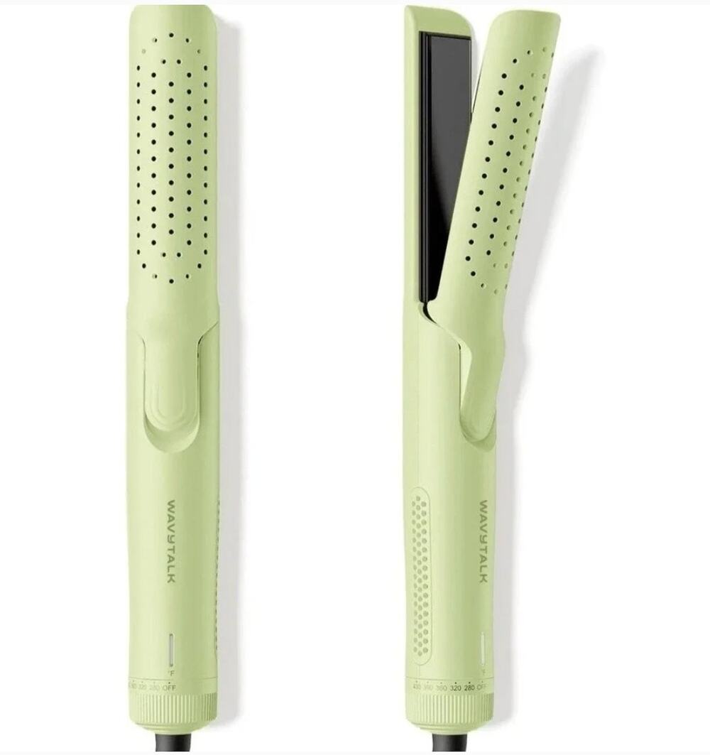 Wavytalk Straightener and Curler 2 in 1 Airflow Styler - Green - New in Box
